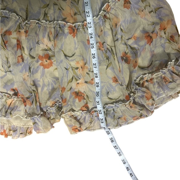 VICI Women’s Medium Floral Ruffle Mini Dress | Zimmermann Inspired | Open Back - Picture 6 of 7